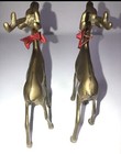 Brass Deer Pair Buck Male Art Sculpture Statue Deco Gift Deco Christmas Ready 