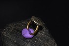 Ancient Roman Mixed Silver Brass Coin Ring Goddess Figure Stamp Signet Seal Ring