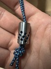 Lynchnw Blue   Raw Titanium Lanyard Bead W  Extras