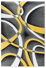 Glory Rugs Area Rug 5x7 Yellow Modern Soft Carpet Indoor Living Dining Bedroom