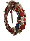 4th Of July Red White Blue Patriotic Wreath Made With Vintage Jewelry