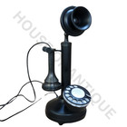 Antique Candlestick Telephone     Vintage Rotary Dial Tabletop Phone 