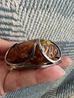 Vintage Huge Baltic Amber W Inclusions In Sterling Pendant  Art Nouveau 3 5    