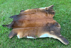Geniune Brindle Cowhide Rug Leather Cowskin Area Rug Hair On Leather 26sqft