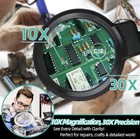 Magnifying Glass With Light And Stand 10x 30x  72 Led Dimmable Floor Magnifyi   