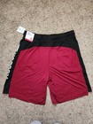 Reebok Men s Burgundy black  Training Shorts Slim Fit 9  For Man Size L