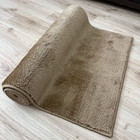 Custom Size Anti Slip Solid Beige Runner Rug By Feet  26-30 Inches Wide 
