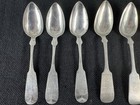 Antique Coin Silver Spoon Lot   4 5 Oz Total   Mixed Makers   Monogrammed