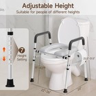 Wayes Universal 400lb Raised Toilet Seat Toilet Riser Adjustable Height   Width