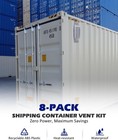 8pack Shipping Container Vent For Preventing Condensation And Excessive Heat