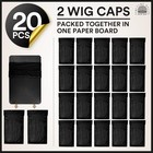 20 Pack Black Wig Caps Stretchy Nylon Stocking Caps For Women Wig