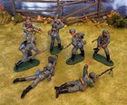 Acw Civil War German Ww-2 Plastic Soldiers 7pc Set  54mm Fits Britains Conte