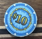  10 Vintage Casino Poker Chip Unidentified