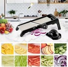 Adjustable Mandoline Food Slicer - Stainless Steel Kitchen Potato  Carrot  Onion