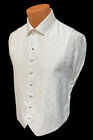 Men s White Bill Blass Tuxedo Vest Formal Wedding Groom Prom Mason Ll L-tall