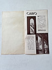 1930 s Cairo Egypt Travel Brochure W  Beautiful Double Cover Image