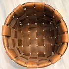 Handcrafted Square Woven Wood Basket Warm Brown Rustic Farmhouse Decor 8 5 Inch