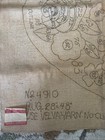 Vtg Needle Queen Rug Hooking Pattern Primitive Floral Finished 28   x 48   on Burlap