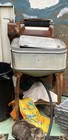 Vintage Gray Freestanding Wringer Washing Machine Enamel Finish 1920-1949