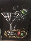 Lot Of Four Original Paintings  Martini Themed  Would Go Great In A Bar 