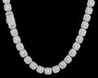 Vvs Moissanite Clustered Tennis Chain 10mm Wide And 22in Long  Passes Tester