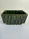Vintage Mid Century  Cookson Pottery Cp-336 Dark Green Rectangular Planter Usa