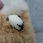 Small Standing Alpaca Plush Toy Real Fur Fluffy Soft Natural Hypoallergenic 8 