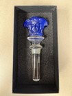 Versace Medusa Cobalt Blue Crystal Bottle Stopper Rosenthal Wine W box Unused   