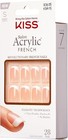 Kiss Salon Acrylic French Revolutionary Press On Nails Short Square Nude  White