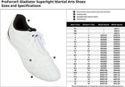 Black Proforce Gladiator Superlight Martial Arts Shoes Taekwondo