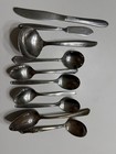 10pc Vintage Oneida Wm Rogers Mixed Flatware Serving Spoons Ladle Knives