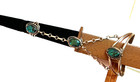 Vintage Sharon Cisco Sterling Silver Abalon Cuff Bracelet W ring Set Size 8 5