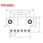 2 Set Tof050c 200c 400c Laser Ranging Sensor Module Tof Distance For Arduino New