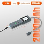 Gas Leak Detector  0-10000ppm  Battery Powered  12 8  Flexible Probe  Usb-c