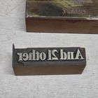 Vintage Letterpress Printing Blocks Lot     Wood   Metal Printer Type Mixed Design