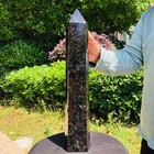 11 94lb Natural Fireworks Stone Obelisk Quartz Tower Crystal Wand Point Healing