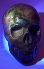 680g Natural Volcano Agate Carved Crystal Skull 4 25  Realistic Crystal Healing