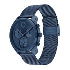 Movado Bold 3601027 Blue Chrono Dial Mesh Stainless Bracelet 42mm Mens Watch