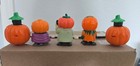 Vintage Halloween Wind Up Toy Lot Of Pumpkin Jack O  Lanterns