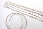 Lot Of 6 Vintage Sterling Silver Chain Bracelets Italy Braided Bangles 28 9 Gram
