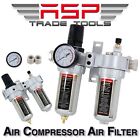 1 2 bspt 1 4 bsp Air Compressor Line Filter Regulator Water Oil Separator Gauge