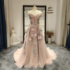 Flower Evening Dress Plus Size Long Tulle Formal Gowns Prom Dress Robes De - 
