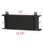 16 Row An10 Engine Oil Cooler Kit Black For N54 Twin Turbo 135 335 E90 E92 E93