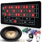 Roulette Wheel Game Set Include 16   Roulette Wheel 36  X 18  Rubber Black