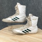 Adidas Box Hog X Special Shoes Mens 10 5 Boxing High Sneakers Bc0354 White Green