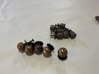 12 Solid Brass Knobs Mcm Mid Century Modern Atomic Art Deco Vintage Drawer Pulls
