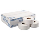General Supply 9jumbob 9 In  2 Ply Jumbo Roll Bath Tissue - Wht  12 carton  New