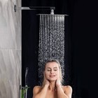 Thermostatic Shower System With Body Jets Chrome 8 rain Shower Head Combo Faucet