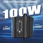 100w Weatherproof Low Voltage Landscape Transformer With Timer   Photocell