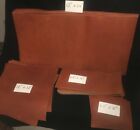 English Copper Oil Tanned Leather Piece Full Grain Soft Cut Sheet Square 5 Oz